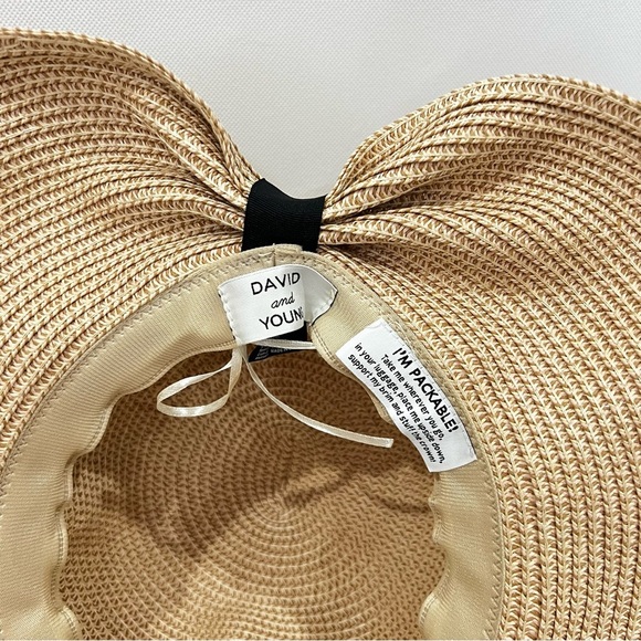 Sunhat Tan Wide-Brimmed Hat with Back Bow Packable Floppy - Picture 8 of 8